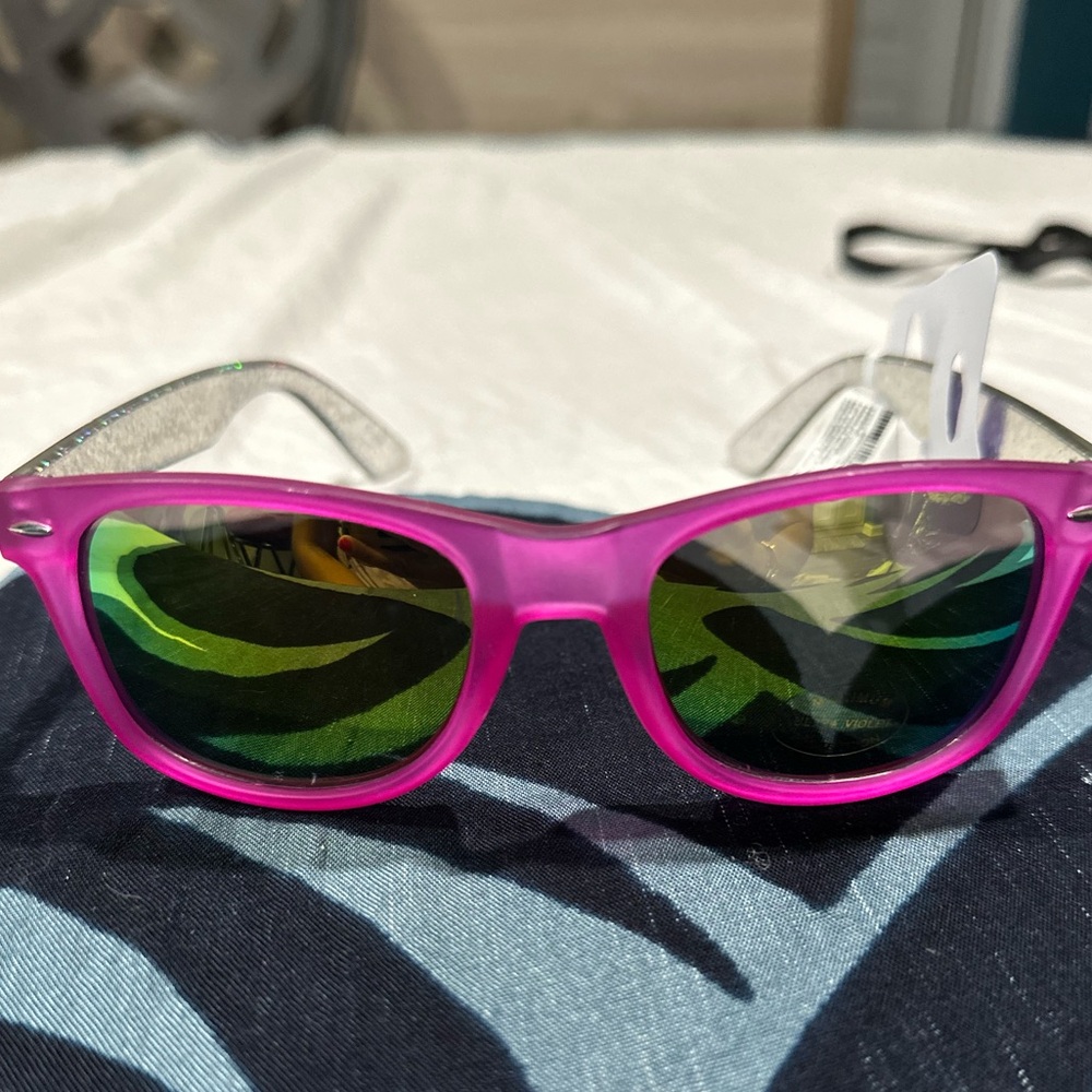 Claire's Vibrant Pink and Clear Sunglasses